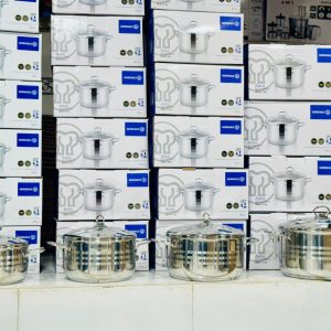 قابلمه استیل کرکماز مدل Astra، کفه دوجداره، پایه Solar Base، مناسب اجاق گاز و اجاق القایی سایز 26